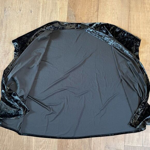 Victoria's Secret Intimates Sleepwear Black Velvet Open Kimono Cardigan (Size L) - Picture 7 of 9